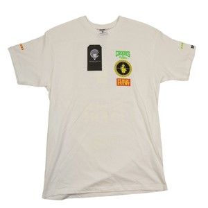 Crooks & Castles t-shirt medium size / white color tee with public snemy grapics
